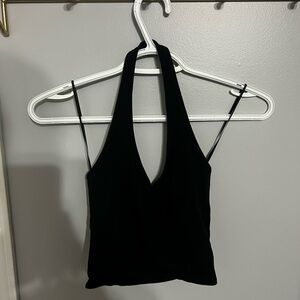 Stylish Black Halter Top